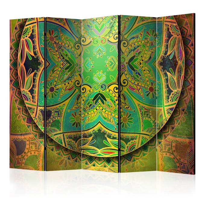 Rumsavdelare Skärmvägg Arkiio Mandala Emerald Fantasy II 225x172 cm