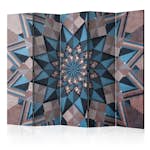 Rumsavdelare Skärmvägg Arkiio Star Mandala Brown and Blue II 225x172 cm