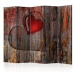Rumsavdelare Skärmvägg Arkiio Heart on Wooden Background II 225x172 cm