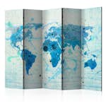 Rumsavdelare Skärmvägg Arkiio Cruising and Sailing The World Map II 225x172 cm