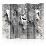 Rumsavdelare Skärmvägg Arkiio World Map Origami II 225x172 cm