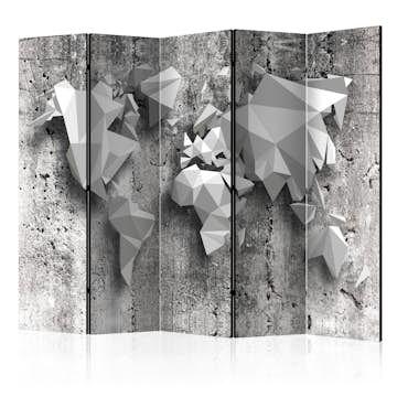 Rumsavdelare Skärmvägg Arkiio World Map Origami II 225x172 cm