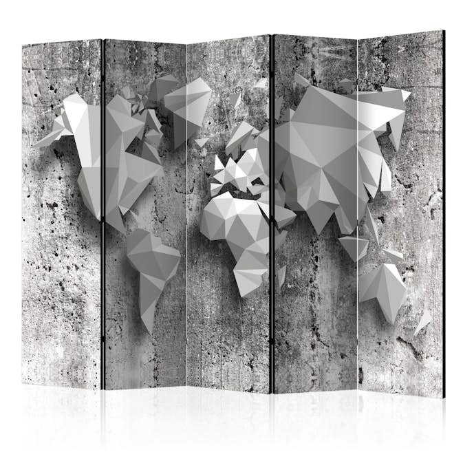 Rumsavdelare Skärmvägg Arkiio World Map Origami II 225x172 cm