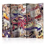 Rumsavdelare Skärmvägg Arkiio Cool Graffiti II 225x172 cm