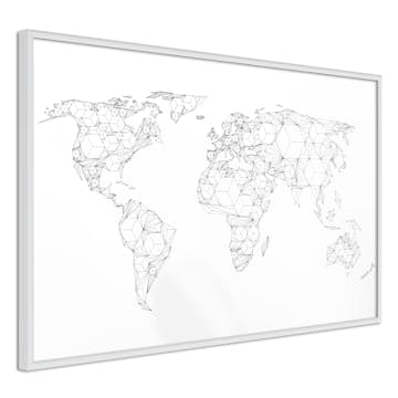 Poster Artgeist Affisch Geometric Map