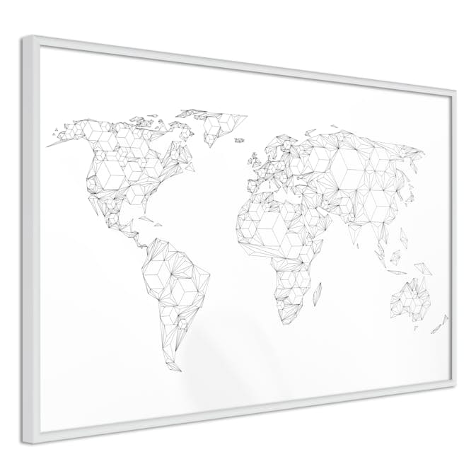 Poster Artgeist Affisch Geometric Map