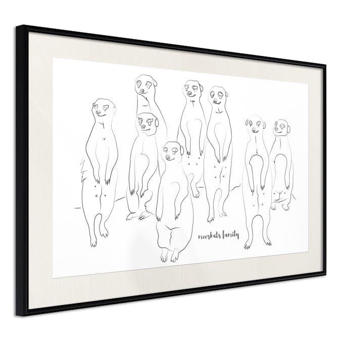 Poster Artgeist Affisch Meerkats Family