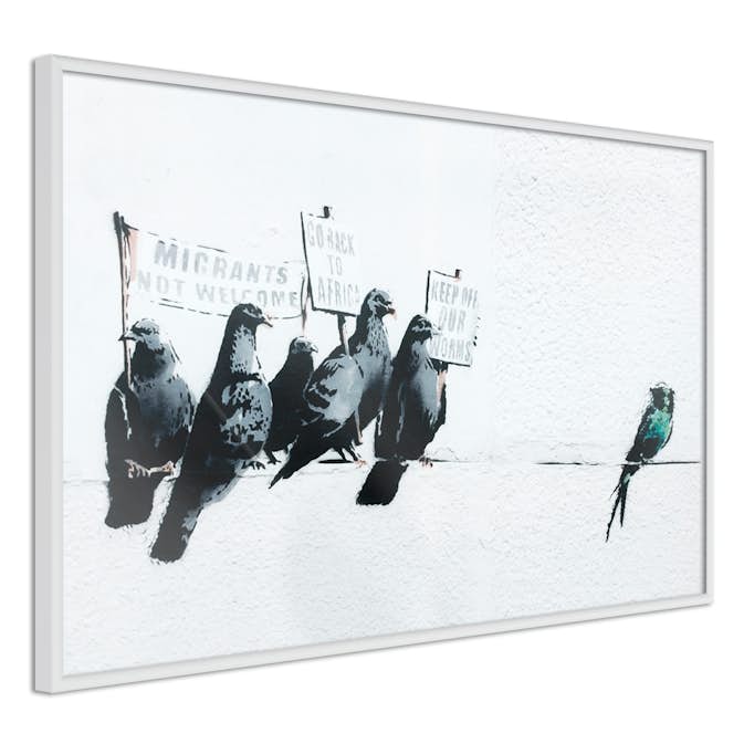Poster Artgeist Affisch Xenophobic Pigeons