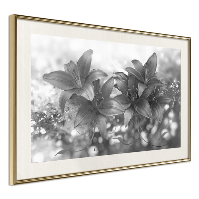 Poster Artgeist Affisch Silver Bouquet