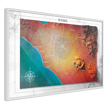 Poster Artgeist Affisch Isometric Map Rome