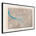 Poster Artgeist Affisch Isometric Map Hamburg