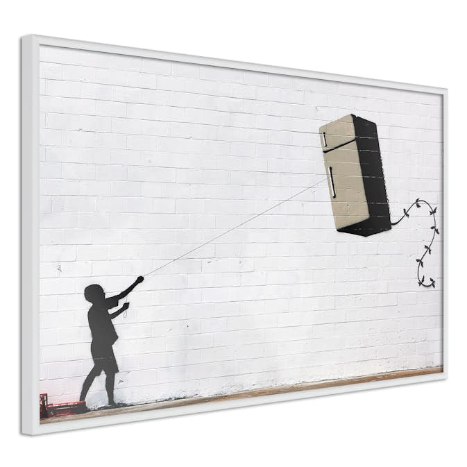 Poster Artgeist Affisch Flying Fridge