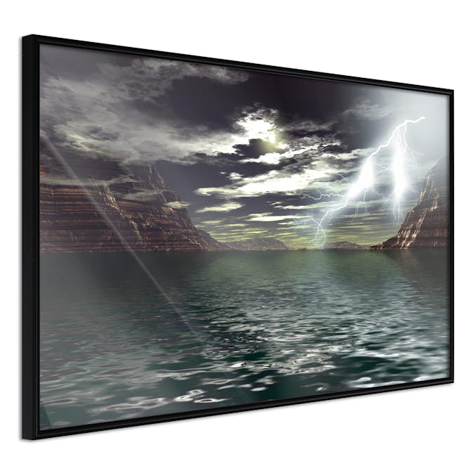 Poster Artgeist Affisch Storm on the Lake