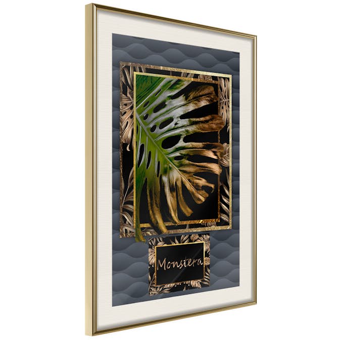 Poster Artgeist Affisch Gilded Monstera