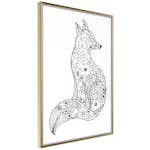 Poster Artgeist Affisch Flower Fox