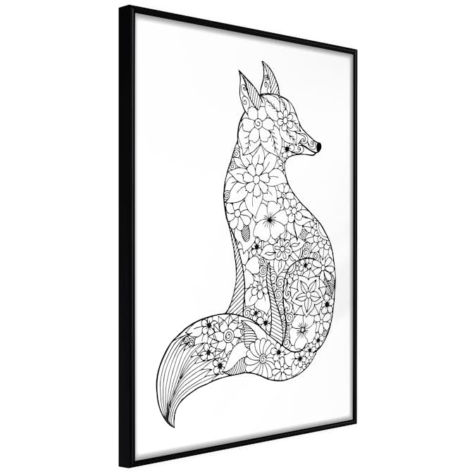 Poster Artgeist Affisch Flower Fox