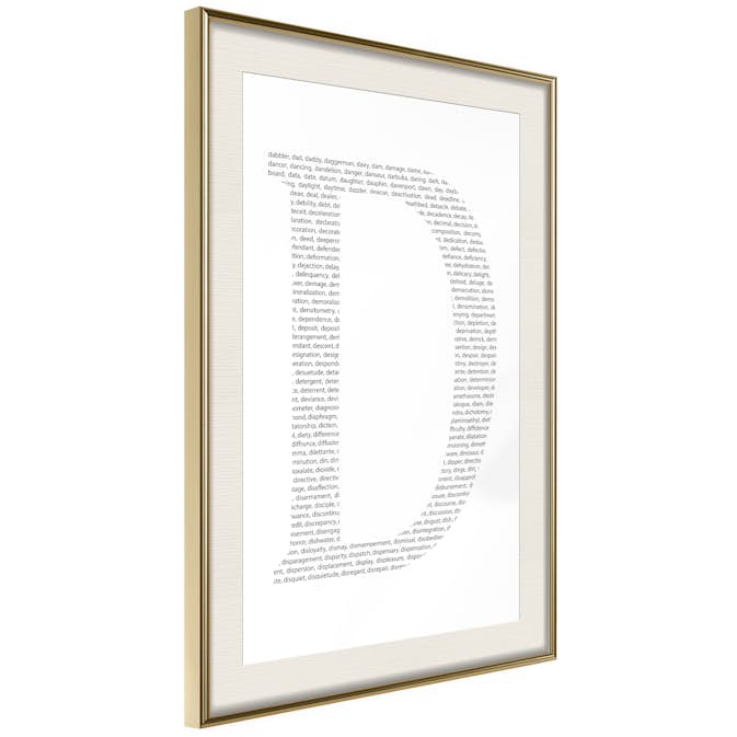 Poster Artgeist Affisch Letter D