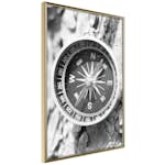 Poster Artgeist Affisch Black and White Compass