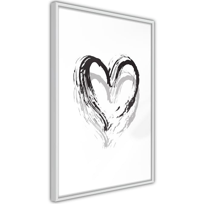 Poster Artgeist Affisch Brush Heart
