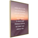 Poster Artgeist Affisch Make Your Absence Felt