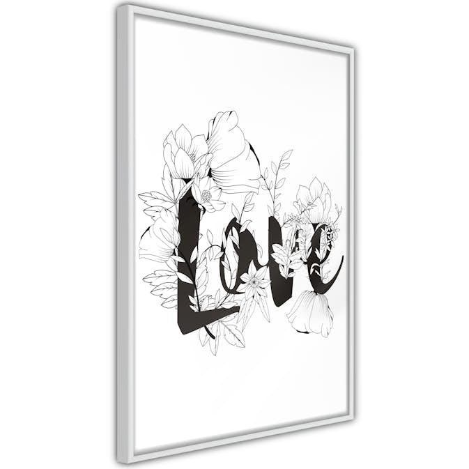 Poster Artgeist Affisch Love With Flowers
