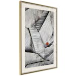 Poster Artgeist Affisch Black And White Leaves