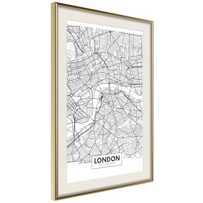 Poster Artgeist Affisch Map of London