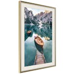 Poster Artgeist Affisch Boats In Dolomites
