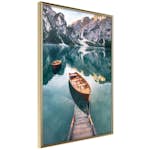 Poster Artgeist Affisch Boats In Dolomites