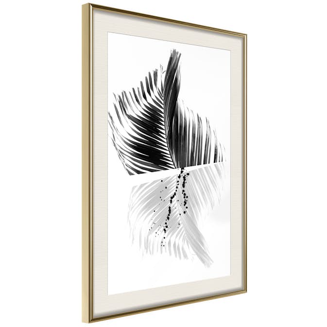 Poster Artgeist Affisch Black And White Palm