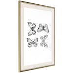 Poster Artgeist Affisch Four Butterflies