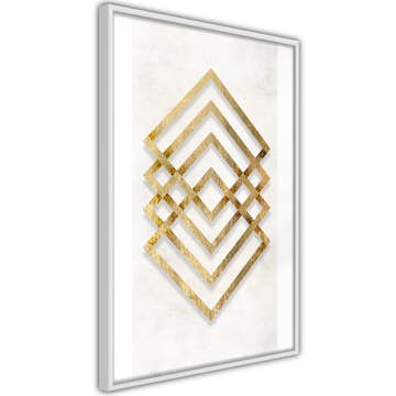 Poster Artgeist Affisch Golden Geometry