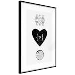 Poster Artgeist Affisch Heart and Tree Trunk