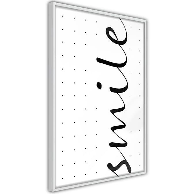 Poster Artgeist Affisch Black and White Smile