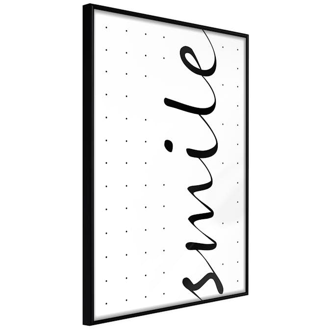 Poster Artgeist Affisch Black and White Smile