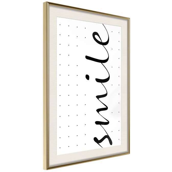 Poster Artgeist Affisch Black and White Smile