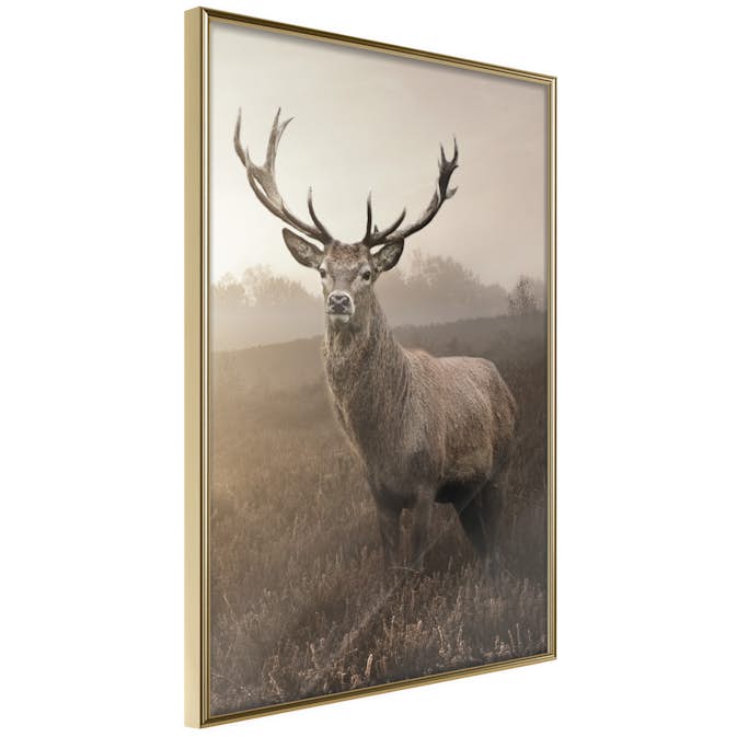 Poster Artgeist Affisch Deer in Sepia
