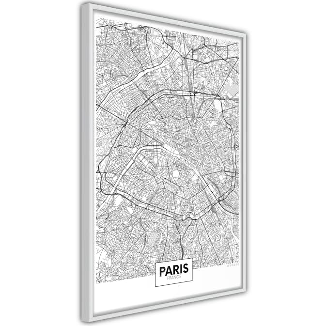 Poster Arkiio Affisch Map of Paris