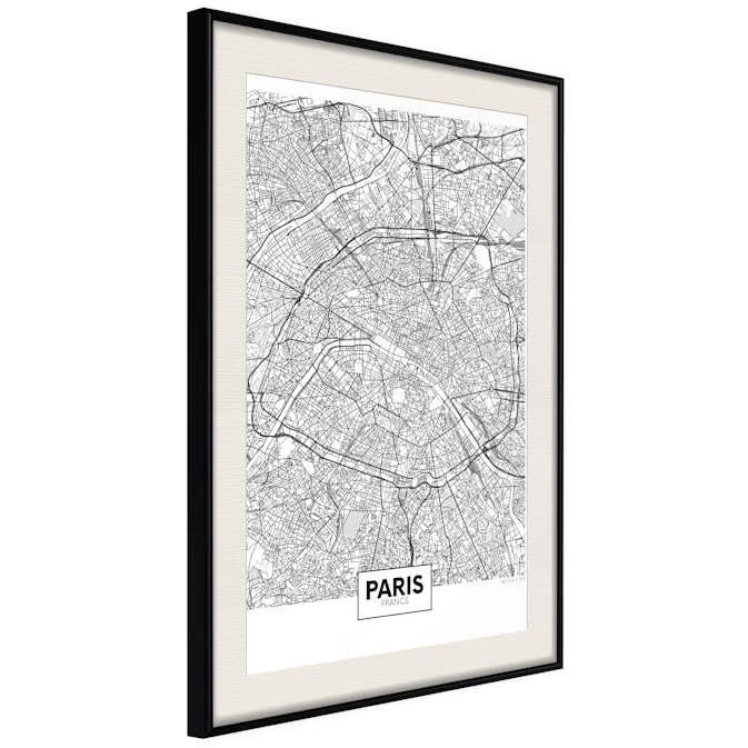 Poster Artgeist Affisch Map of Paris