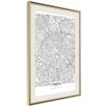 Poster Artgeist Affisch Map of Paris
