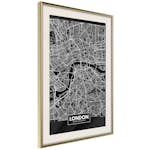Poster Artgeist Affisch Dark Map of London