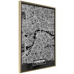 Poster Artgeist Affisch Dark Map of London