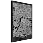 Poster Artgeist Affisch Dark Map of London