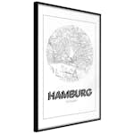 Poster Artgeist Affisch Retro Hamburg