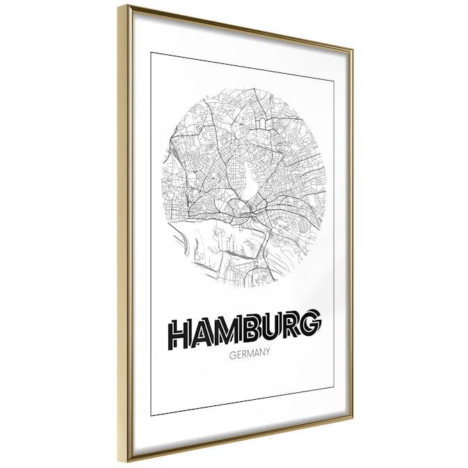 Poster Artgeist Affisch Retro Hamburg