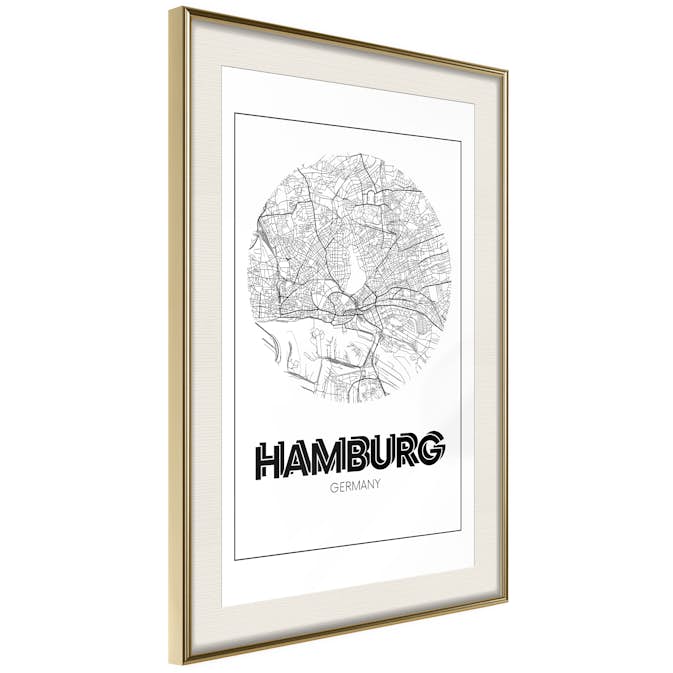 Poster Artgeist Affisch Retro Hamburg