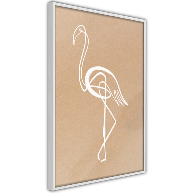 Poster Artgeist Affisch White Flamingo