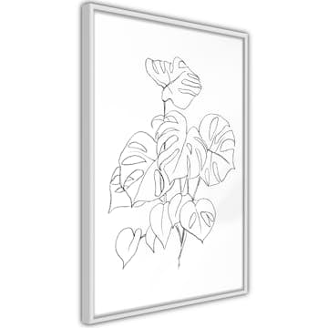 Poster Artgeist Affisch Monochrome Monstera