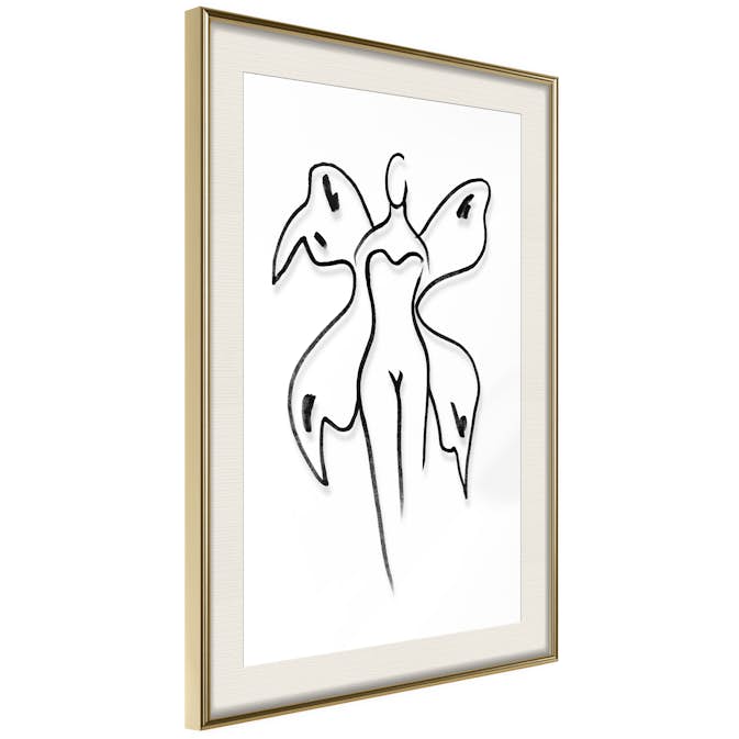 Poster Artgeist Affisch Butterfly Woman