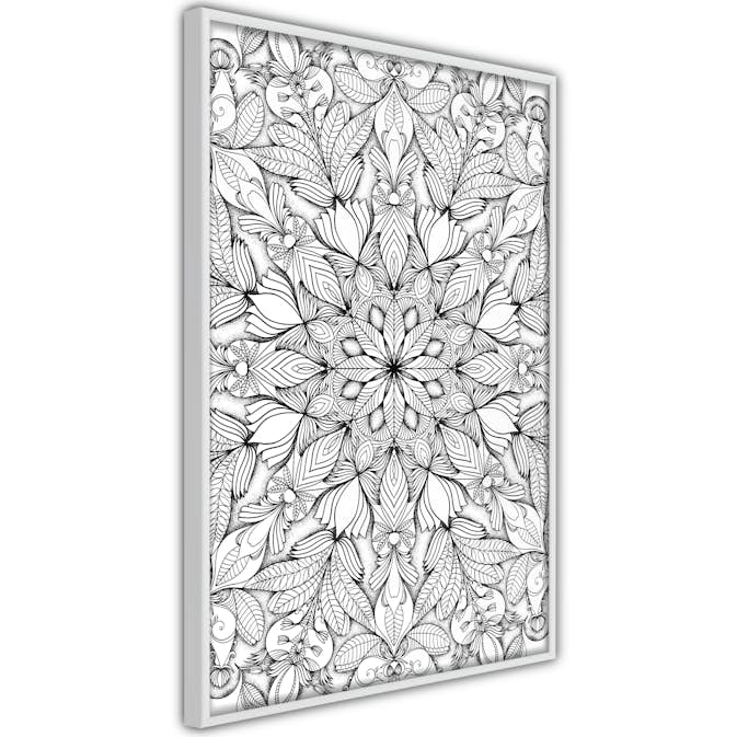 Poster Artgeist Affisch Monochrome Mandala